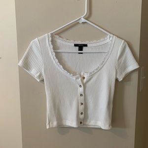 Button Up Crop Top